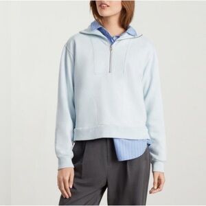 Everlane Soft Blue Quarter Zip Sweatshirt
